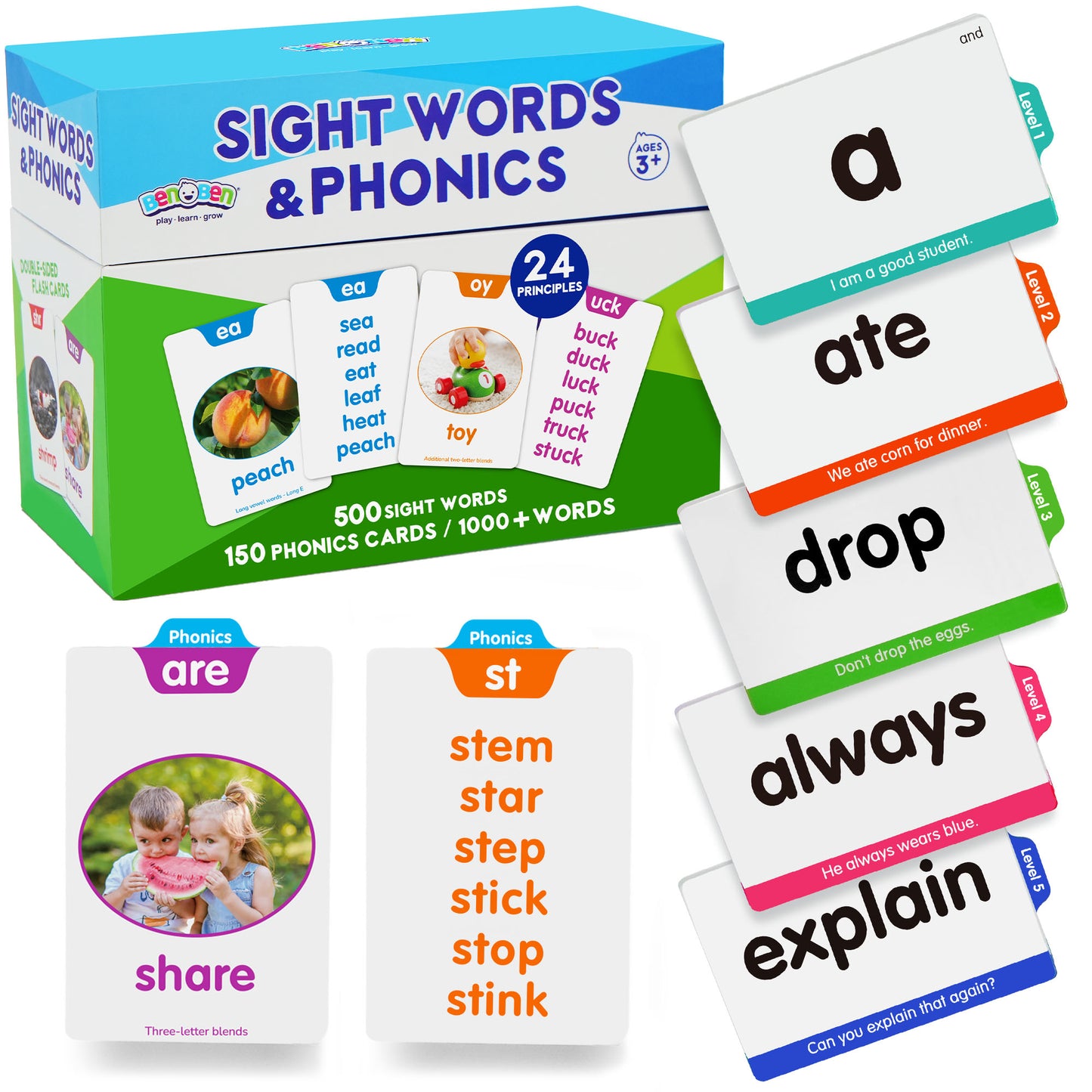 Phonics + Sight Words Flashcards