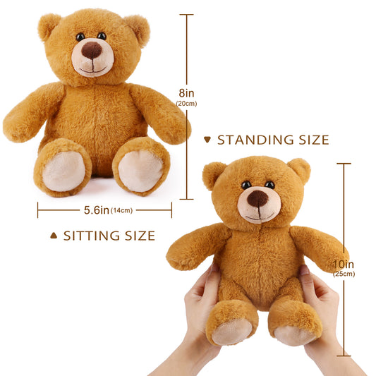 8" Teddy Bears - 5pack Mixed