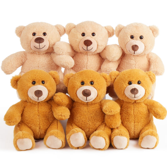 8" Teddy Bears - 6pack