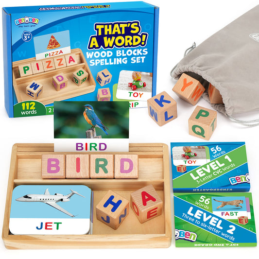 That's a Word! Wood Blocks Spelling Set