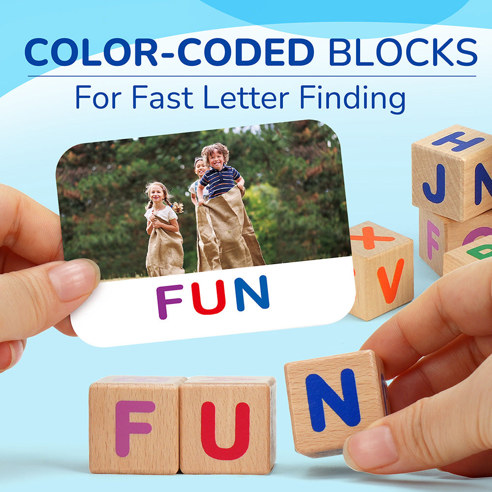 That's a Word! Wood Blocks Spelling Set