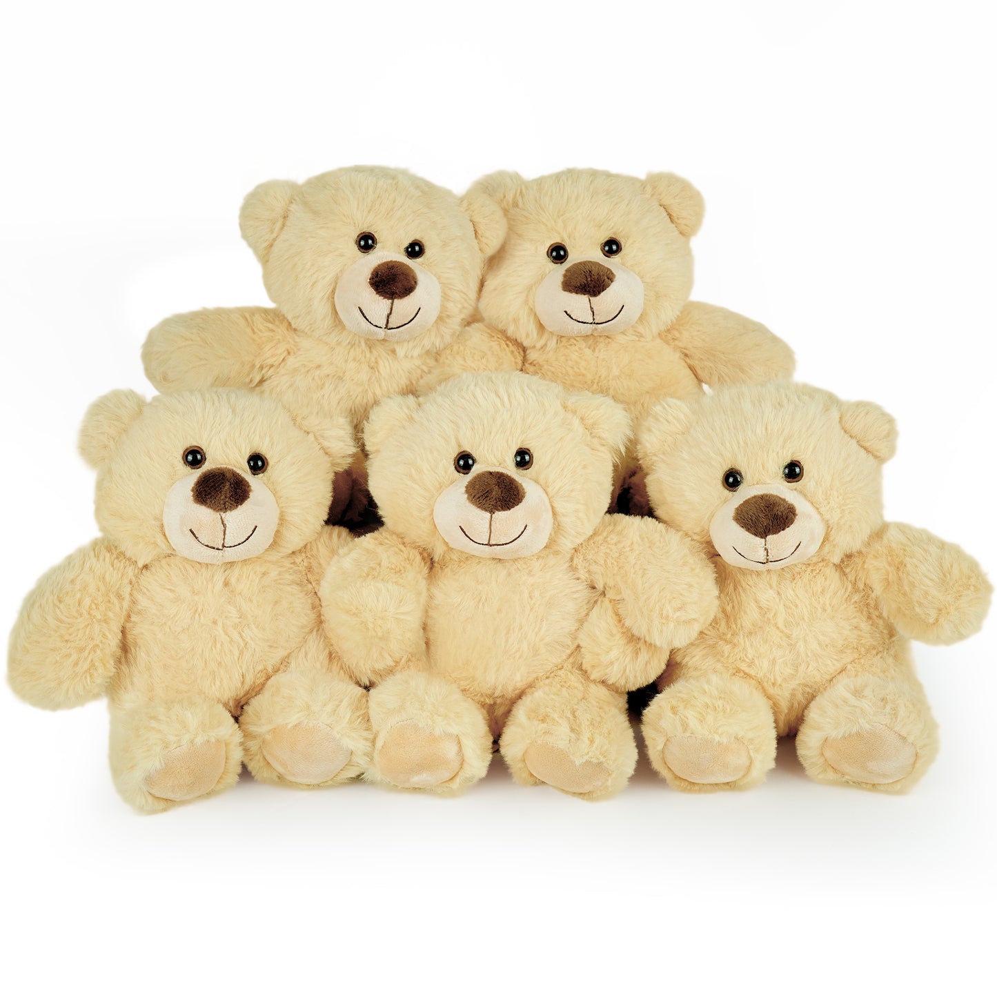 8" Teddy Bears - 5pack Beige