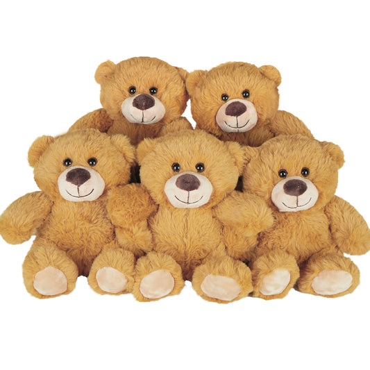 8" Teddy Bears - 5pack Tan